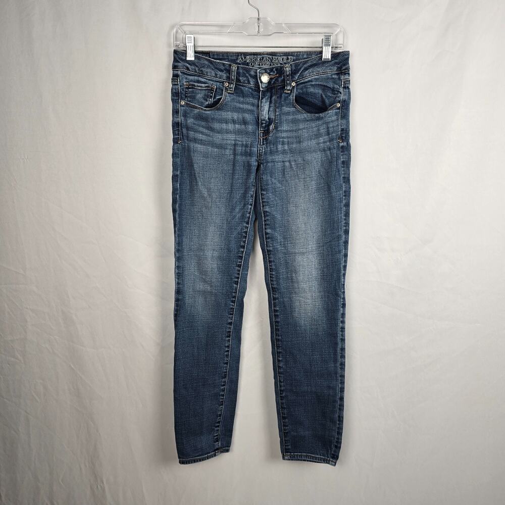 American Eagle Skinny Super Stretch Jeans Women's 4 Blue Medium Wash
